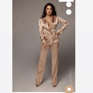 JLux Hazelnut Satin Suit